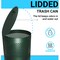 Emma and Oliver Kirk 11.5 Gallon Stainless Steel Outdoor Trash Can with Lid, Freestanding or Mountable Design, 20 Trash Bags Included
